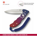 Victorinox Swiss Army Knife, Evoke Alox,  Folding, Large (136 mm) Silver Blade, Drop-Point Matte, Blue Handle Pocket Knife