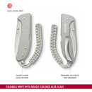 Victorinox Swiss Army Knife, Evoke Alox,  Folding, Large (136 mm) Silver Blade, Drop-Point Matte, Gray Handle, Pocket Knife