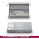 Victorinox Swiss Army Knife, Evoke Alox,  Folding, Large (136 mm) Silver Blade, Drop-Point Matte, Gray Handle, Pocket Knife