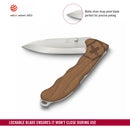 Victorinox Swiss Army Knife, Evoke Wood, Folding, Large (136 mm) Silver Blade, Drop-Point Matte, Wood Handle, Pocket Knife