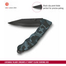 Victorinox Swiss Army Knife, Evoke Alox,  Folding, Large (136 mm) Black Clip-Point Blade, Blue Handle, Pocket Knife