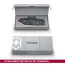 Victorinox Swiss Army Knife, Evoke Alox,  Folding, Large (136 mm) Black Clip-Point Blade, Blue Handle, Pocket Knife