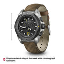 Victorinox I.N.O.X. Chrono Carbon Swiss Made, Black Dial, 43 mm, 200m Water Resistant Wrist Watch