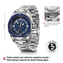 Victorinox Journey 1884 Automatic Swiss Made, Blue Dial Watch, 43 MM, Wrist Watch For Men