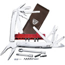 Victorinox Swiss Tool Spirit XC Plus Ratchet - 36 in 1 Stainless Steel Professional Multipurpose Tool with pliers in a leather pouch,