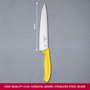 Victorinox Swiss Made Swiss Classic Carving Knife, Stainless Steel Meat and Large Vegetable Cutting Straight Blade Knife, Yellow, 19 Cm