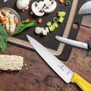 Victorinox Swiss Made Swiss Classic Carving Knife, Stainless Steel Meat and Large Vegetable Cutting Straight Blade Knife, Yellow, 19 Cm