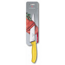 Victorinox Swiss Made Swiss Classic Carving Knife, Stainless Steel Meat and Large Vegetable Cutting Straight Blade Knife, Yellow, 19 Cm