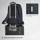 Victorinox Swiss Designed Architecture Urban2 Deluxe Travel Backpack (23 litres) 15-inch Laptop Pocket, 46 cm, Blue, Polyester