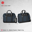 Victorinox Swiss Designed Architecture Urban2 Briefcase Travel Bag(16 litres) 14-inch Laptop Pocket, 42 cm, Blue, Polyester