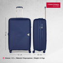 Wenger, Ultra-Lite Large Hardside Check-in Luggage, 112 Liters, Blue, Travel Suitcase, Swiss Designed