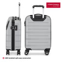 Wenger, 2 pc set Combo Static Pro Medium Hardside Luggage(67 cm), Carry-on Hardside Suitcase Luggage (55 cm), Grey