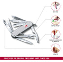 Victorinox Swiss Army Knife - MiniChamp Alox- 15 Function 58 mm Grey