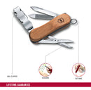 Victorinox Swiss Army Knife - NailClip Wood 580 - 6 Functions 65 mm Brown