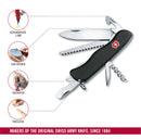 Victorinox Swiss Army Knife-Forester-12 Functions Multi-utility Tool  111 mm Black