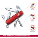 Victorinox Swiss Army Knife - Tinker Small - 12 Functions 84 mm Red