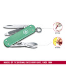 Victorinox Swiss Army Knife -SWISS CLASSICS - 5 Function, Multitool with a Pair of Scissors in Alox Scales - Minty Mint, 58 mm