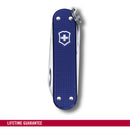 Victorinox Swiss Army Knife -SWISS CLASSICS - 5 Function, Multitool with a Pair of Scissors in Alox Scales - Night Dive, 58 mm