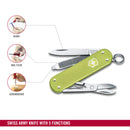 Victorinox Swiss Army Knife -SWISS CLASSICS - 5 Function, Multitool with a Pair of Scissors in Alox Scales - Lime Twist, 58 mm