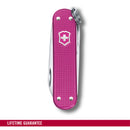 Victorinox Swiss Army Knife -SWISS CLASSICS - 5 Function, Multitool with a Pair of Scissors in Alox Scales - Flamingo Party, 58 mm