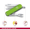 Victorinox Swiss Army Knife - SWISS CLASSICS - 7 Function, Multitool with a Pair of Scissors - Smashed Avocado, 58 mm