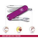 Victorinox Swiss Army Knife -SWISS CLASSICS - 7 Function, Multitool with a Pair of Scissors - Tasty Grape, 58 mm