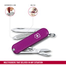 Victorinox Swiss Army Knife -SWISS CLASSICS - 7 Function, Multitool with a Pair of Scissors - Tasty Grape, 58 mm