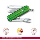 Victorinox Swiss Army Knife -SWISS CLASSICS - 7 Function, Multitool with a Pair of Scissors - Green Tea, 58 mm
