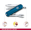 Victorinox Swiss Army Knife -SWISS CLASSICS - 7 Function, Multitool with a Pair of Scissors - Sky High, 58 mm