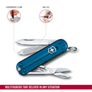 Victorinox Swiss Army Knife -SWISS CLASSICS - 7 Function, Multitool with a Pair of Scissors - Sky High, 58 mm