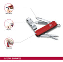 Victorinox Swiss Army Knife - NailClip 580 - 8 Functions 65 mm Red