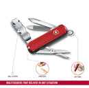 Victorinox Swiss Army Knife - NailClip 580 - 8 Functions 65 mm Red
