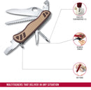 Victorinox Swiss Army Knife - Trailmaster - 12 Functions Multi-utility Tool 111 mm Brown