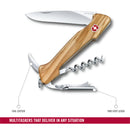 Victorinox Wine Master Swiss Army Knife 6 Functions Olive Wood 130 mm Brown