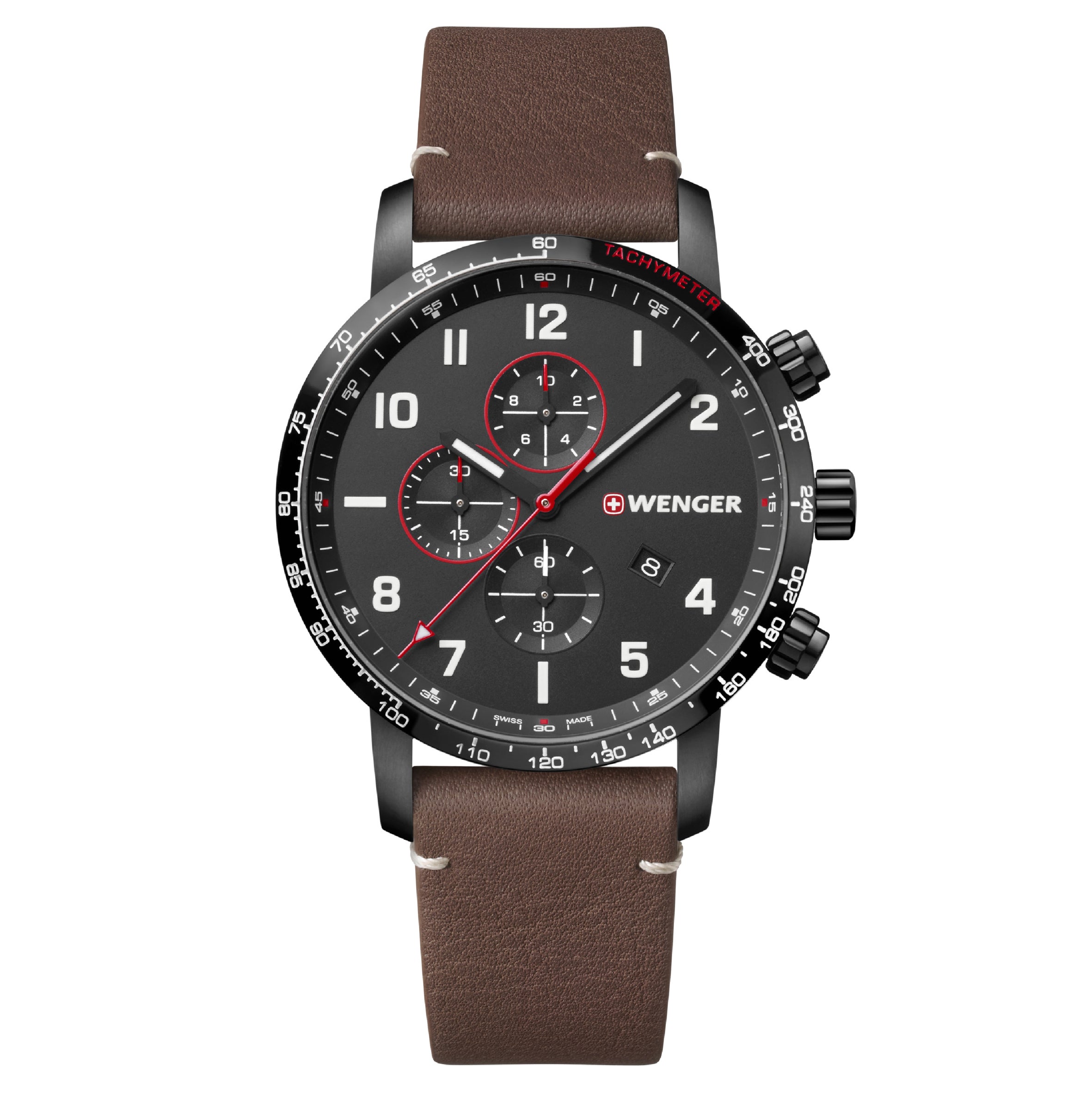 Wenger hot sale leather watch