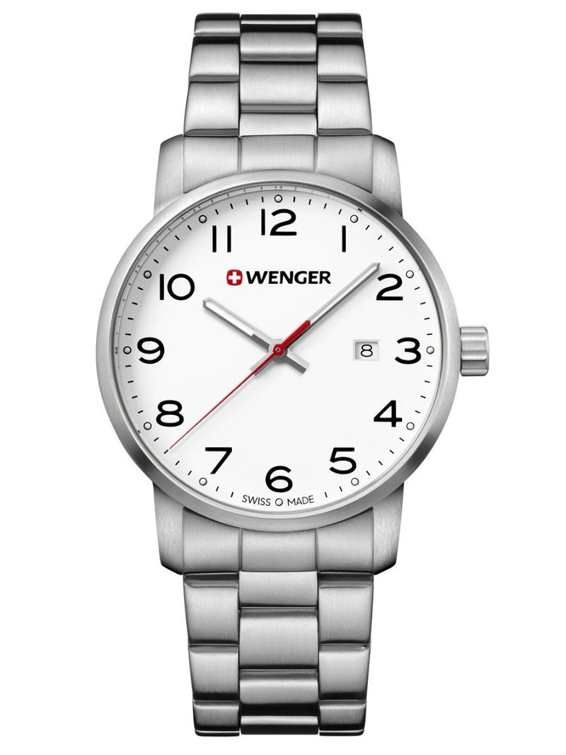 Wenger AVENUE Swiss made White Dial 42 mm Men's Watch
