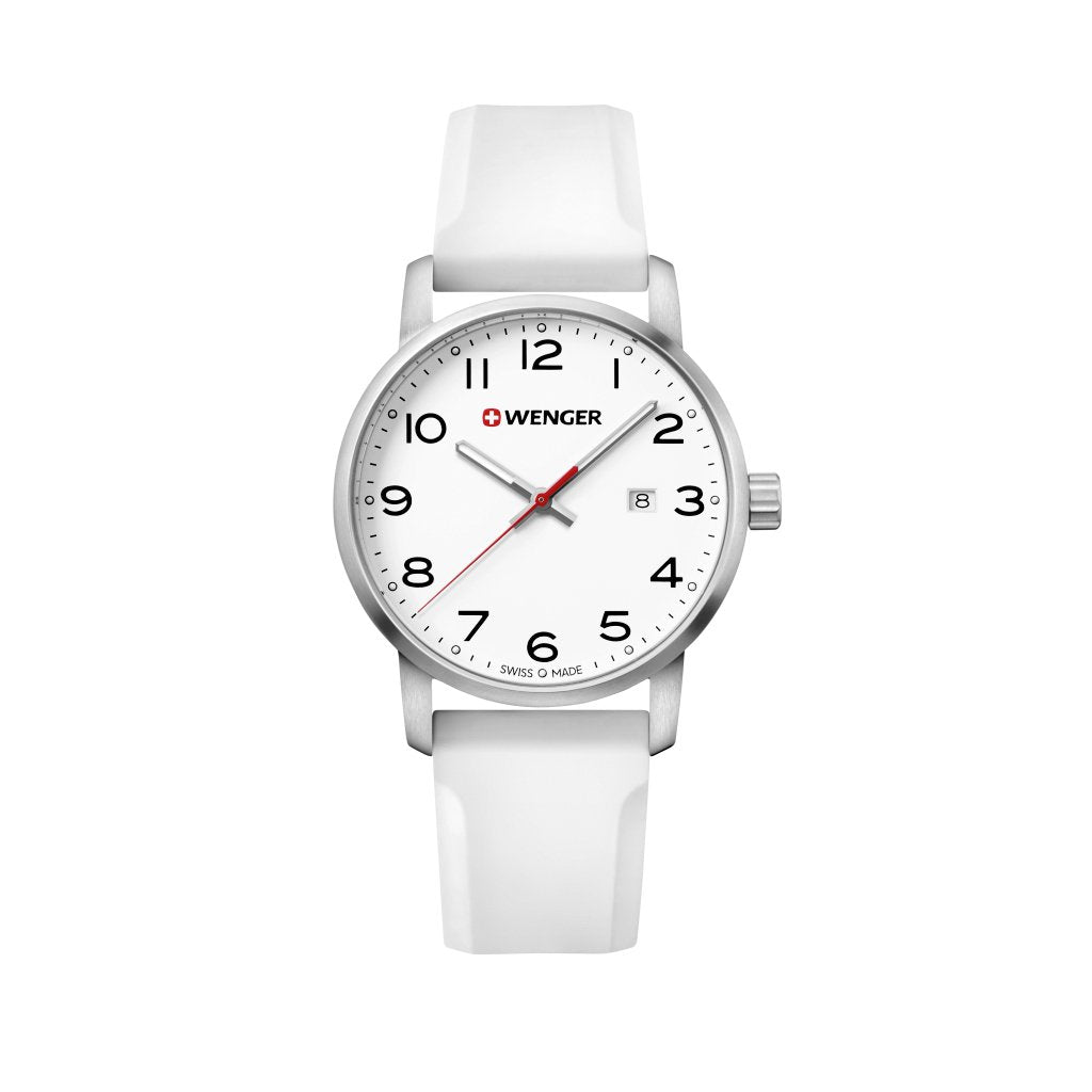 Wenger Swiss Made Analog Quartz Men s Watch Avenue White Dial