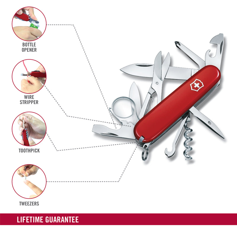Victorinox Swiss Army Knife - Explorer - 16 Functions 91 mm Red