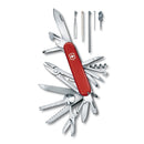 Victorinox Swiss Army Knife - Swiss Champ - 33 Functions, DO-IT-YOURSELF Champion, Multitool and Survival Gadget - Red, 91 mm