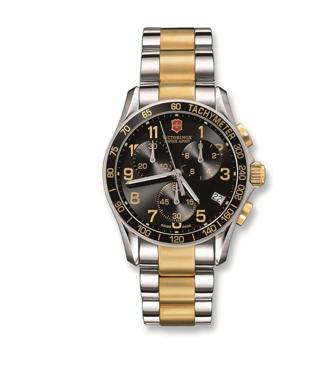 Buy Chrono Classic 2-Tone L, Blk Bezel, Dial Blk, 2tone Bracel