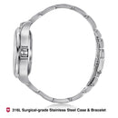 Victorinox Swiss Made Night Vision 42 mm Silver Dial Analog Watch For Men