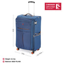 Wenger Fiero-Pro Large Softside Suitcase, 116 Litres, Blue/Orange, Swiss designed-blend of style & function