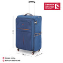 Wenger Fiero Large Softside Suitcase, 116 Litres, Blue, Swiss designed