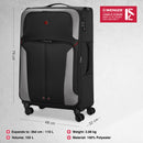 Wenger, Castic Large Softside Case, Charcoal, 102 Litres, Swiss designed
