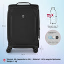 Victorinox, Crosslight, Frequent Flyer Plus Softside Cabin Luggage, 46 litres, Black, Trolley Bag