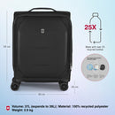 Victorinox, Crosslight, Global Softside Cabin Luggage, 37 litres, Black, Trolley Bag