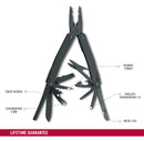 Victorinox SwissTool Spirit X -25 lockable Tools for Professionals, Pocket Multitool with wire stripper 105 mm Black