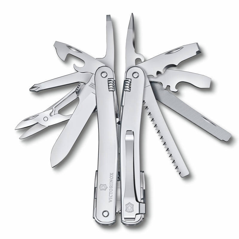 Victorinox Swiss Tool Spirit MX with Practical Carry Clip, 24 Functions 105 mm Silver, Swiss Made