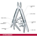 Victorinox SwissTool X 26 in 1 Stainless Steel Professional Multipurpose Tool in a leather pouch 115 mm Grey