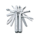 Victorinox SwissTool X 26 in 1 Stainless Steel Professional Multipurpose Tool in a leather pouch 115 mm Grey